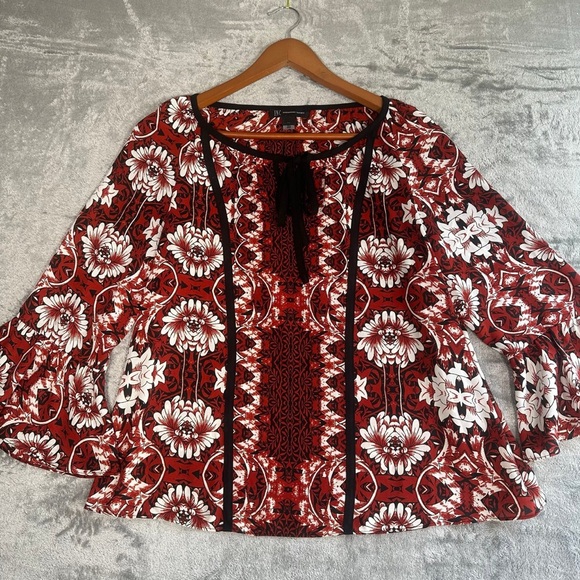 INC International Concepts Tops - INC International Concepts Blouse Boho Women's XS Floral Print Peasant Top